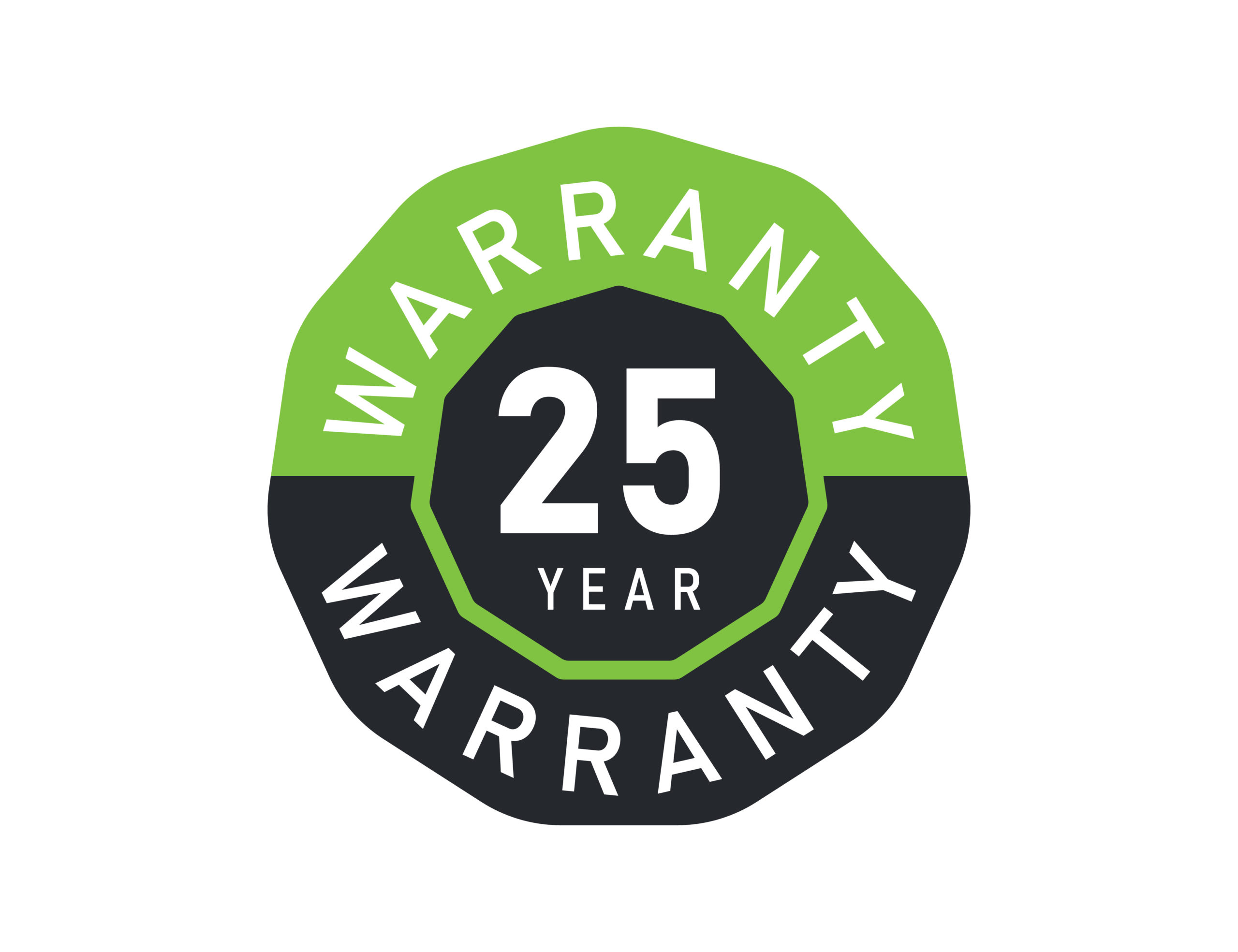 25 year warranty guarantee badge